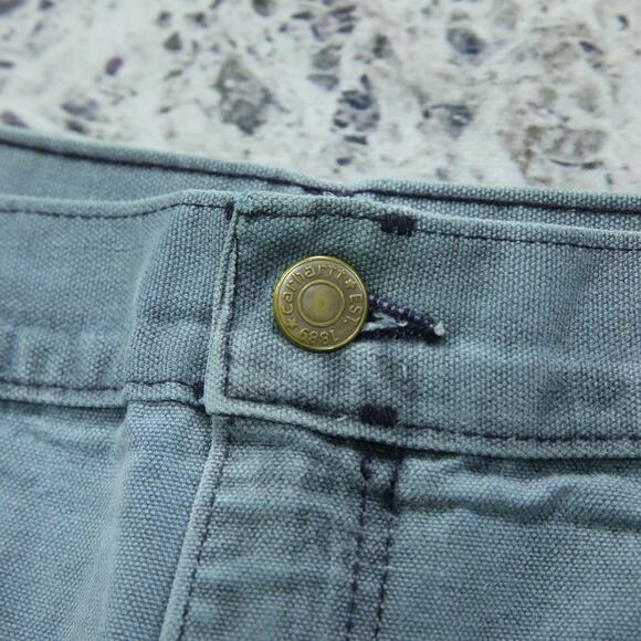 RARE 1993 Vintage Carhartt WU1943 Hunter Green Faded Carpenter Shorts Size 34 - Picture 12 of 13